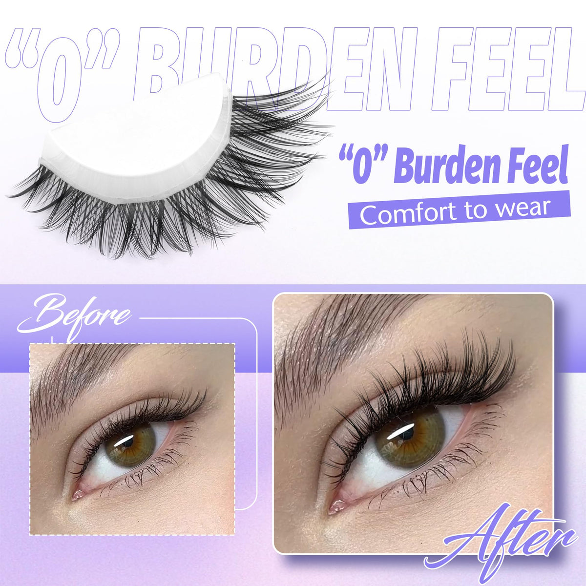 ALICE cluster lash being applied with tweezers for quick DIY use
