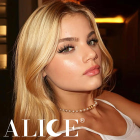 ALICE hand applying a cluster lash with tweezers illustrating easy DIY use