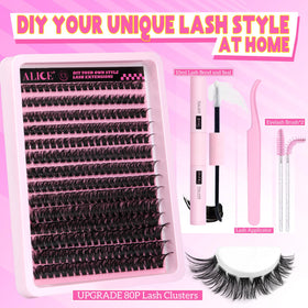 ALICE before and after eye comparison demonstrating fuller lashes