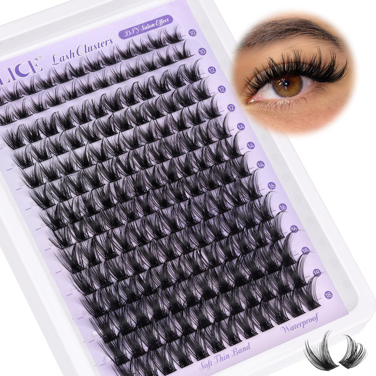 ALICE before and after comparison showing visible lash transformation