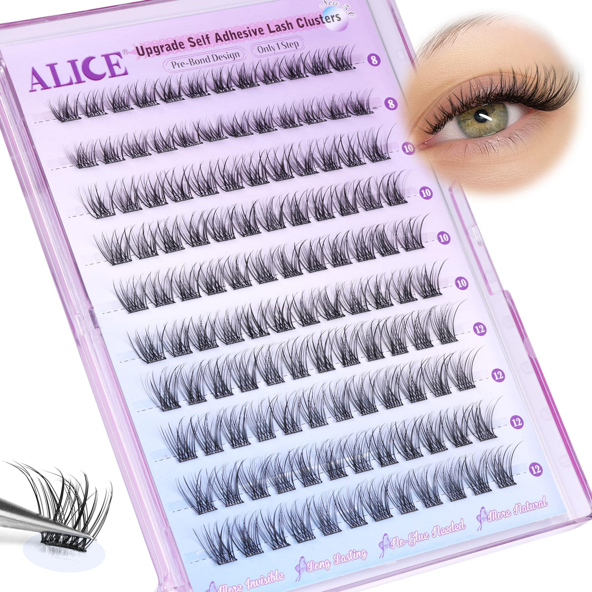 ALICE close-up of a single cluster showing wispy fibers and natural finish benefit realism