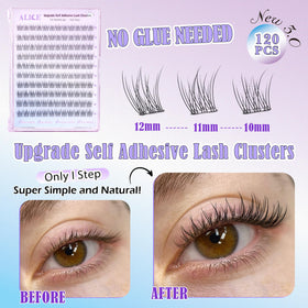 ALICE close-up of a lash cluster highlighting wispy fibers and natural finish