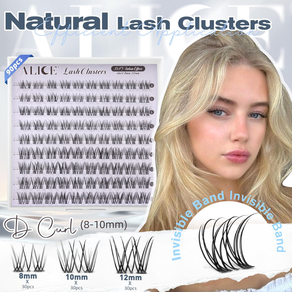 ALICE close-up of invisible band demonstrating seamless lashline blend