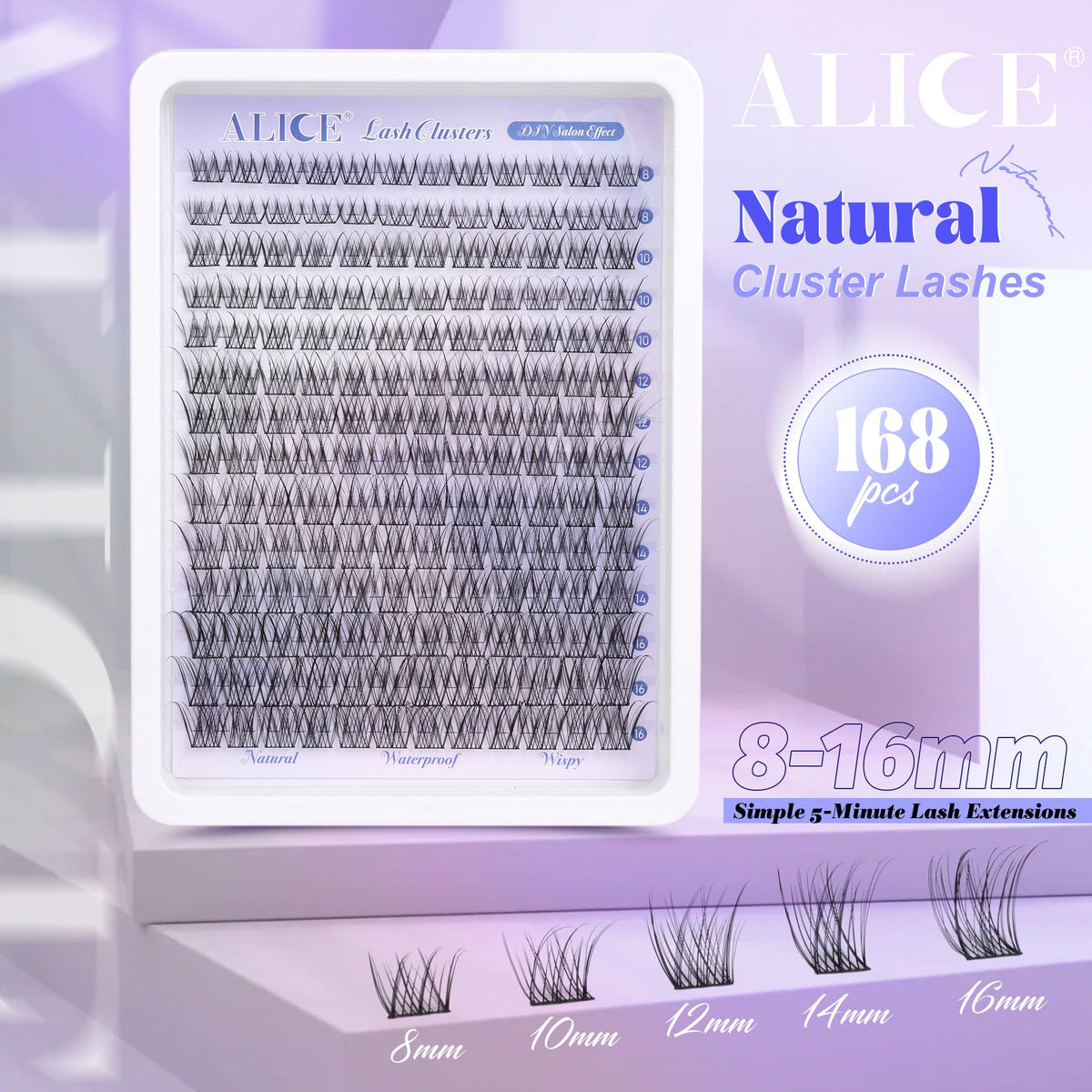 ALICE close-up of ultra-thin lash band, comfortable seamless blend benefit