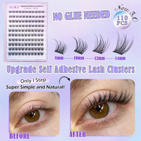 ALICE close-up of lash cluster texture, fine wispy fibers for natural blend
