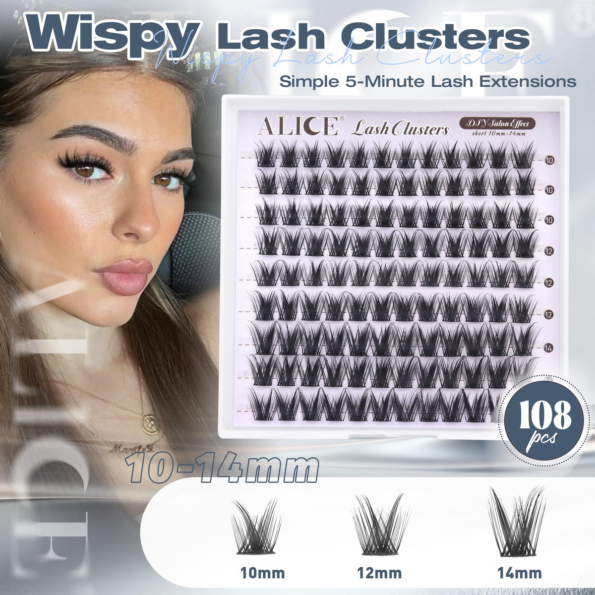 ALICE close-up of 0.07D fiber texture delivering a soft natural lash look