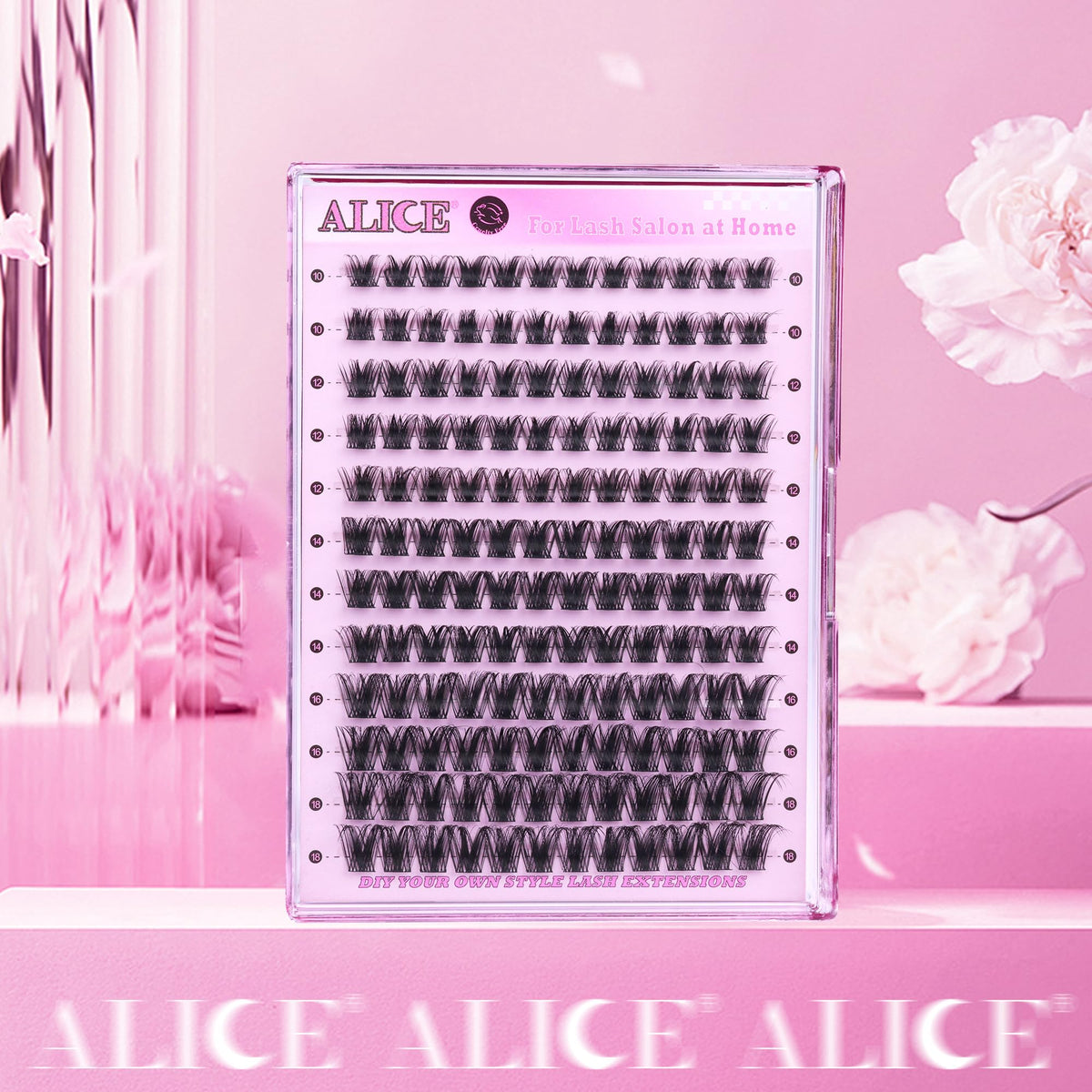 ALICE lifestyle shot of finished glamorous wispy lash look
