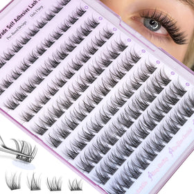 ALICE front packaging showing 120 self-adhesive lash clusters, easy application benefit