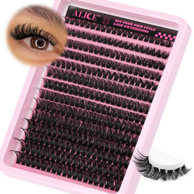 ALICE lash row layout 10–16mm showing length options for customization