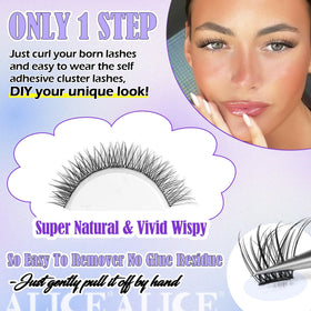 ALICE macro of lash fiber texture showing C curl and lightweight comfort benefit