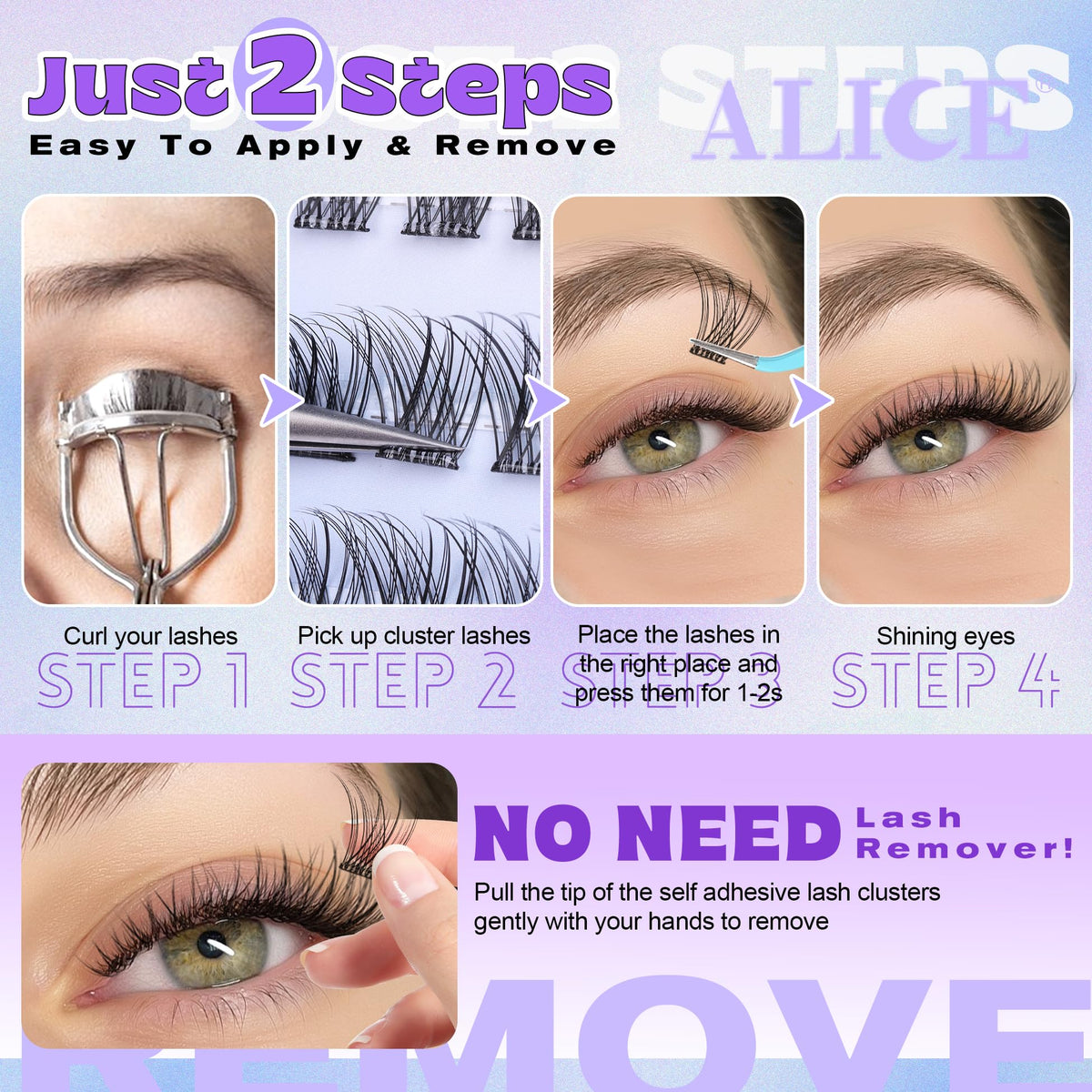 ALICE daytime makeup style with lashes showing natural enhancement benefit