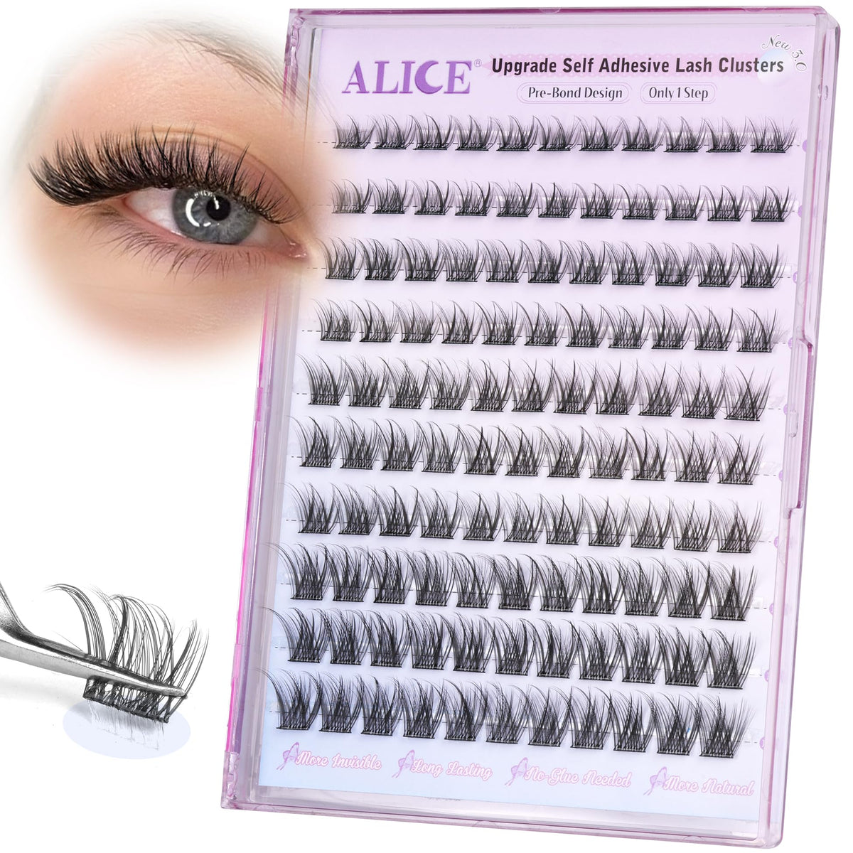 ALICE side view of C-curl profile, gentle lift and comfortable wear benefit