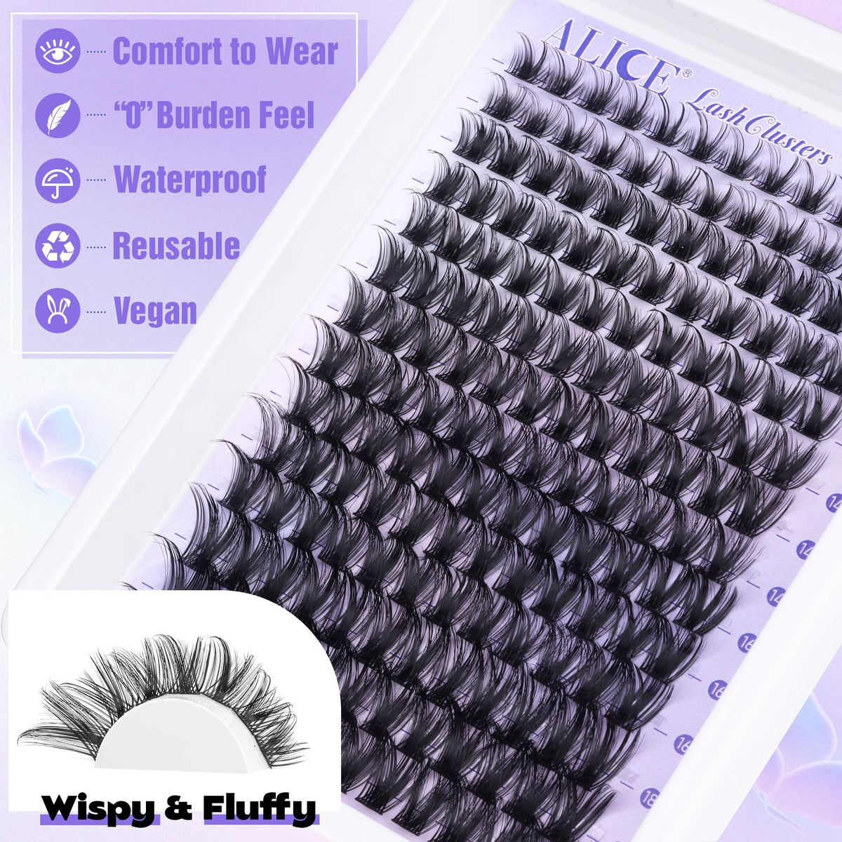 ALICE macro of lash fiber texture highlighting soft lightweight construction