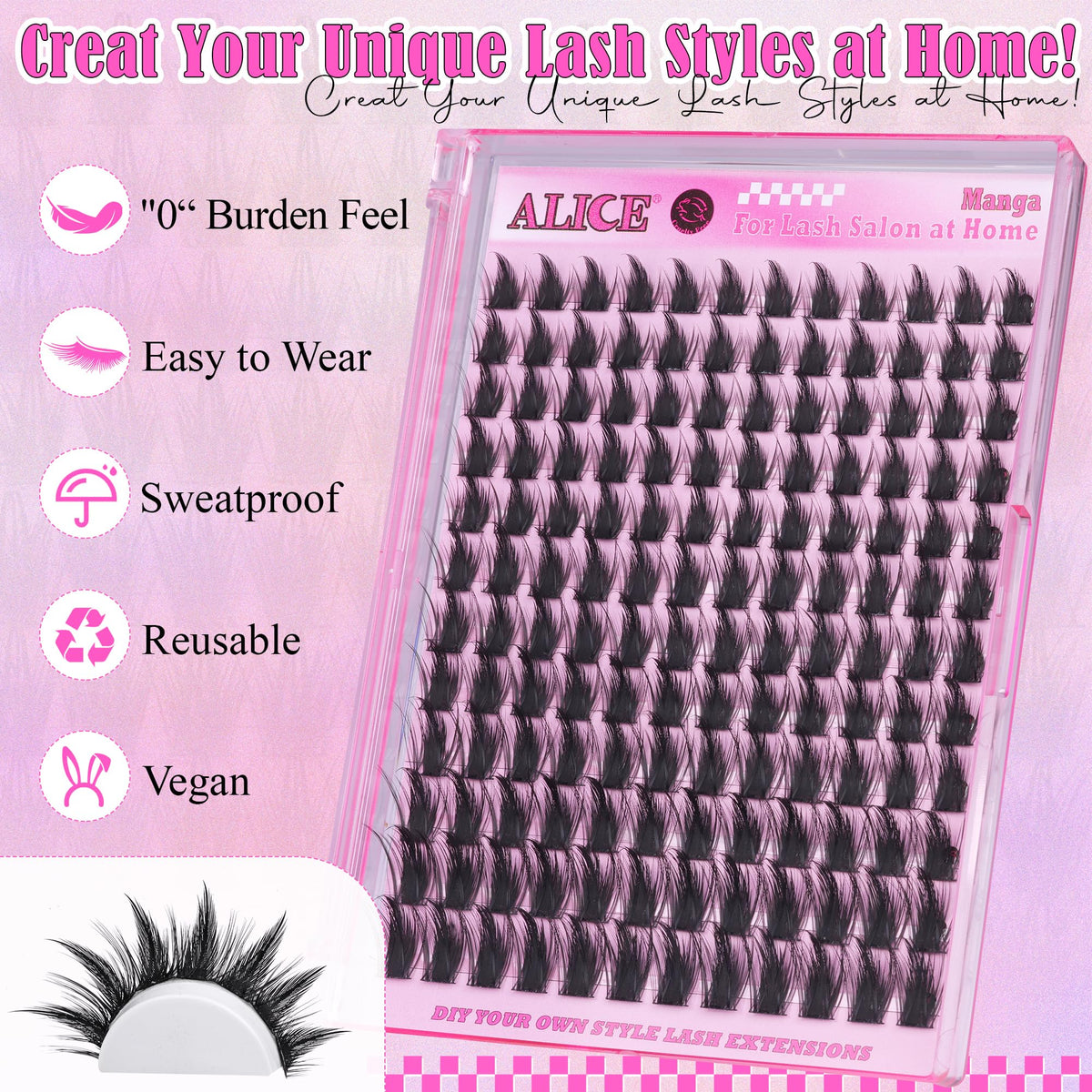 ALICE fiber spike close-up highlighting defined curl and lightweight texture