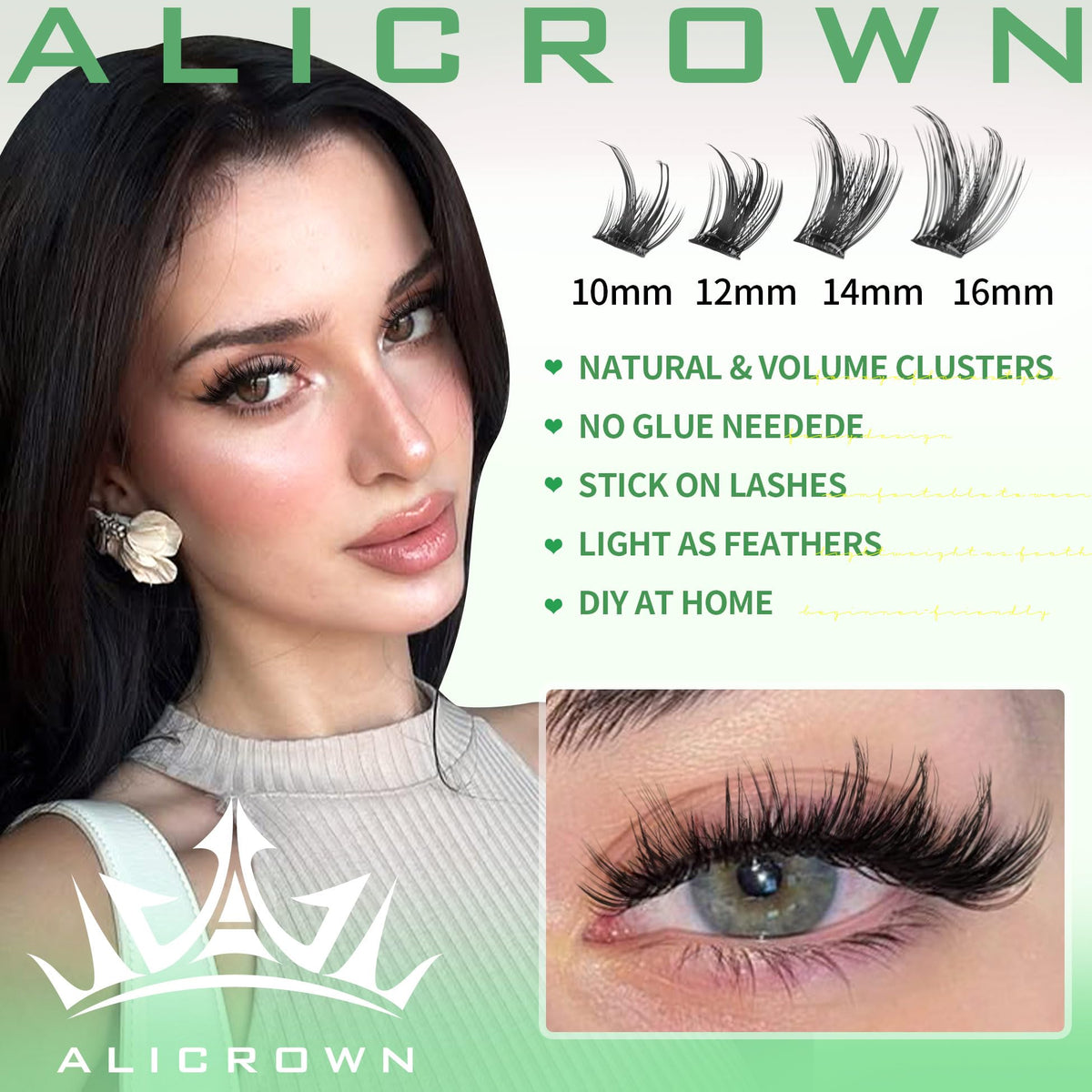 ALICROWN HAIR close-up of clear adhesive band highlighting secure adhesion