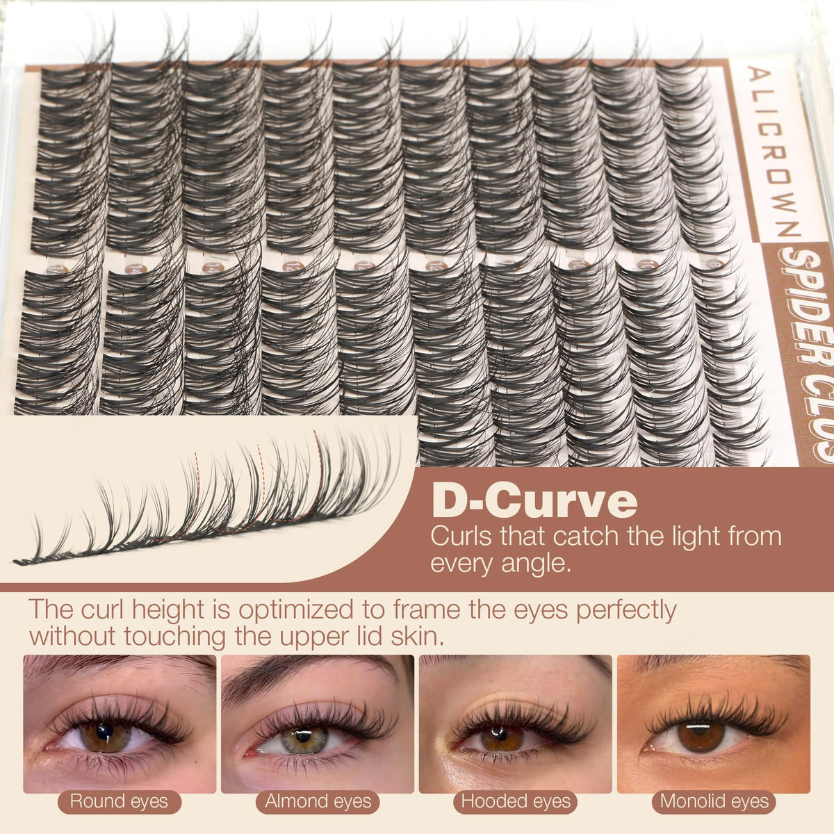 ALICROWN HAIR array of 8mm,10mm,12mm,14mm clusters for customization