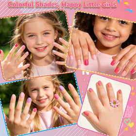 ALIKOSSTOR application on child nails showing quick-dry, smooth finish