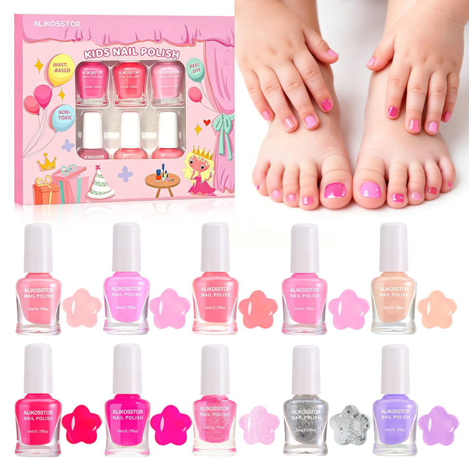 ALIKOSSTOR front packaging showing 10 pink shades and safe branding benefits