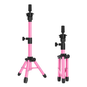 AliLeader front view tripod in pink showing full stable base and benefit secure support