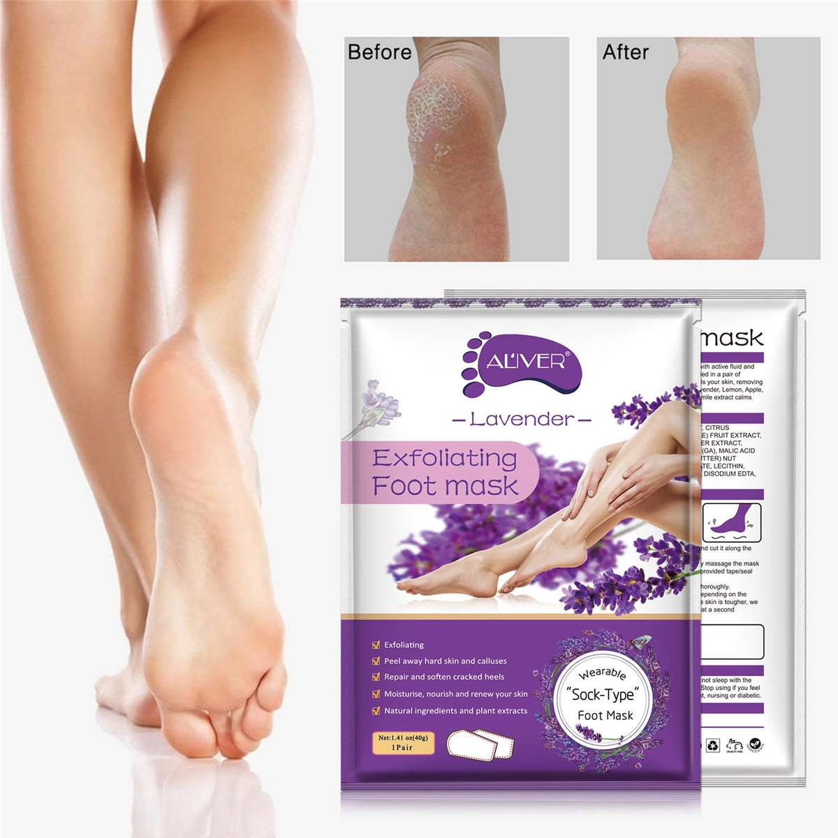 ALIVER close-up of a prefilled peel bootie showing gel texture and sealant benefit