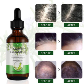 ALIVER rosemary oil beside ruler showing bottle size for clear scale benefit