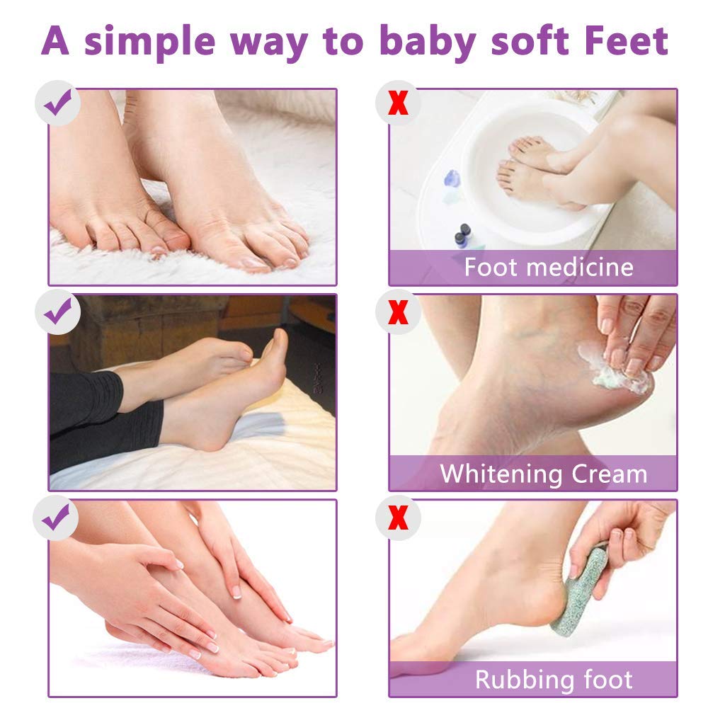 ALIVER foot mask being worn at home illustrating easy comfortable use