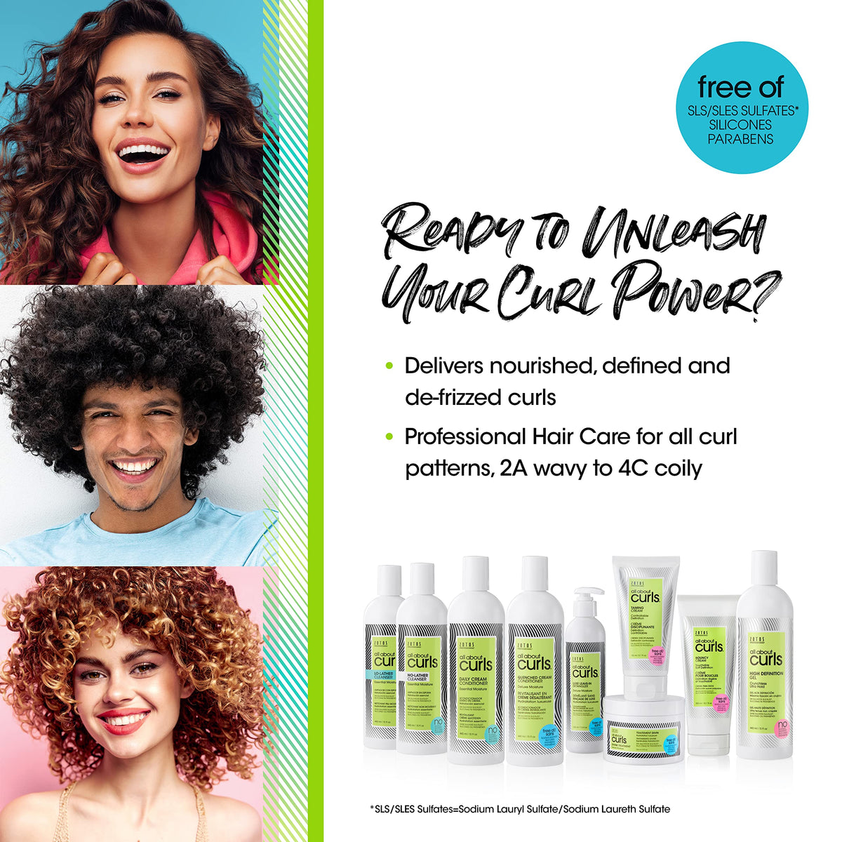 All About Curls applied to curly hair before and after for fuller body