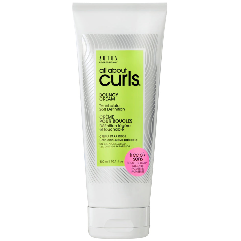 All About Curls front packaging showing product benefits and size