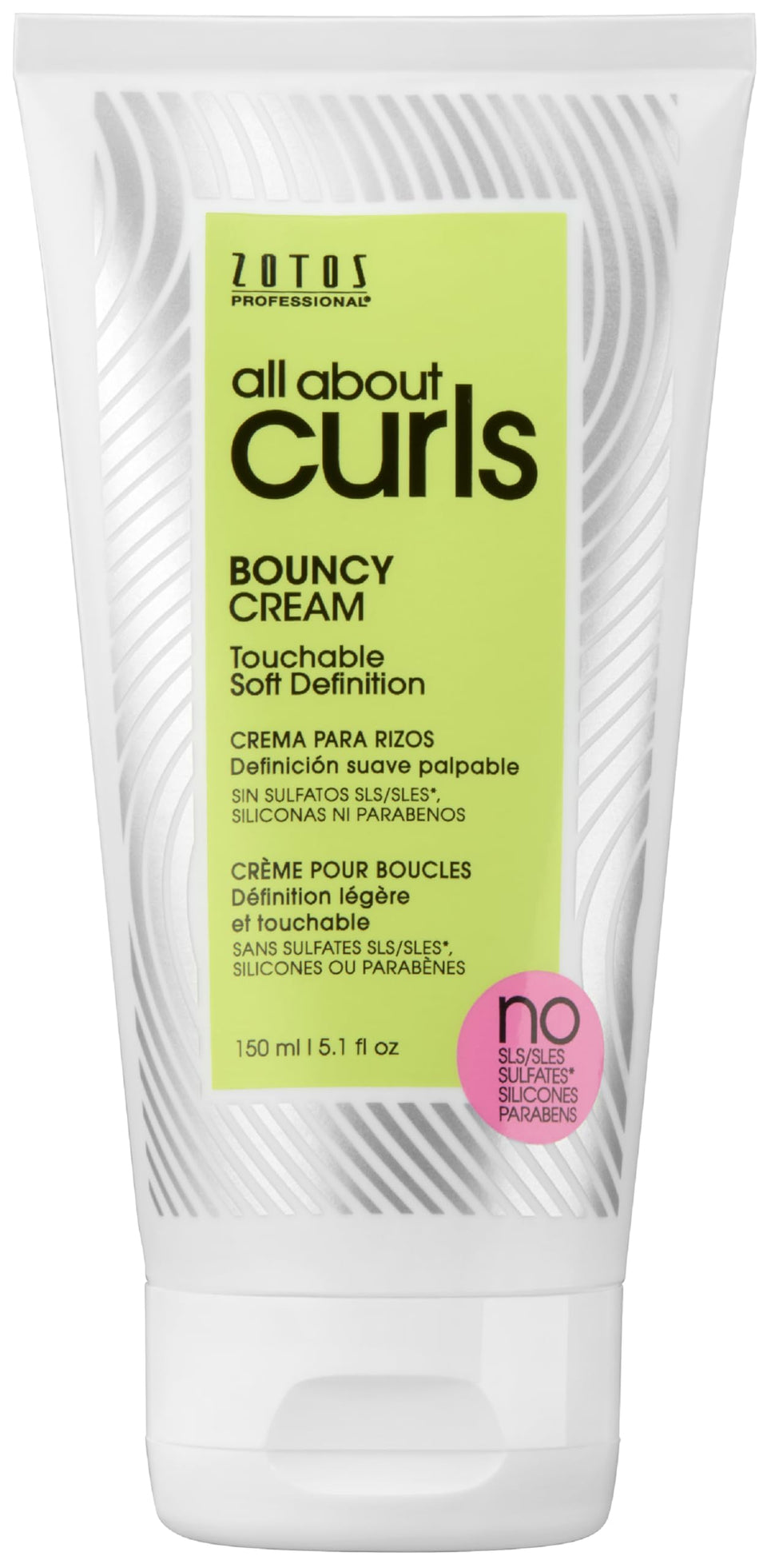 All About Curls front packaging showing 5.1 fl oz cream and benefits