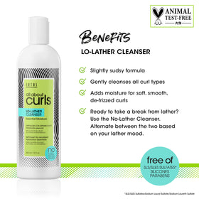 All About Curls label close-up highlighting ingredient claims and benefits