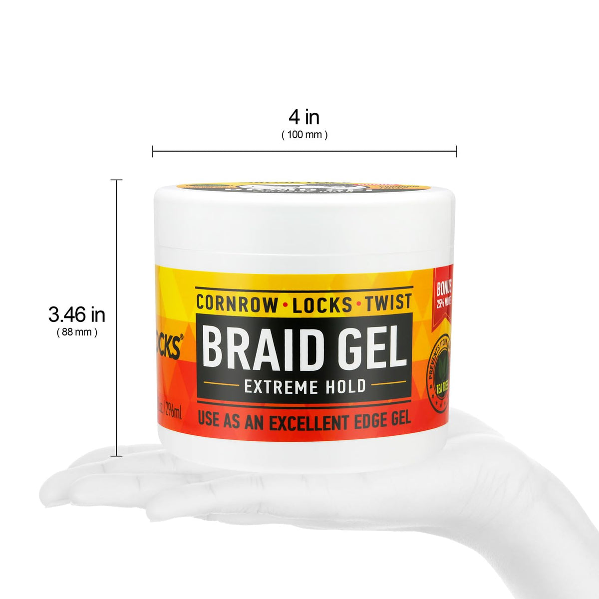AllDay Locks applied to edges close-up, shows smooth sleek edge control