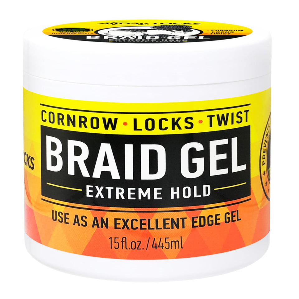 AllDay Locks front jar showing product branding and 15 oz size for reliable hold