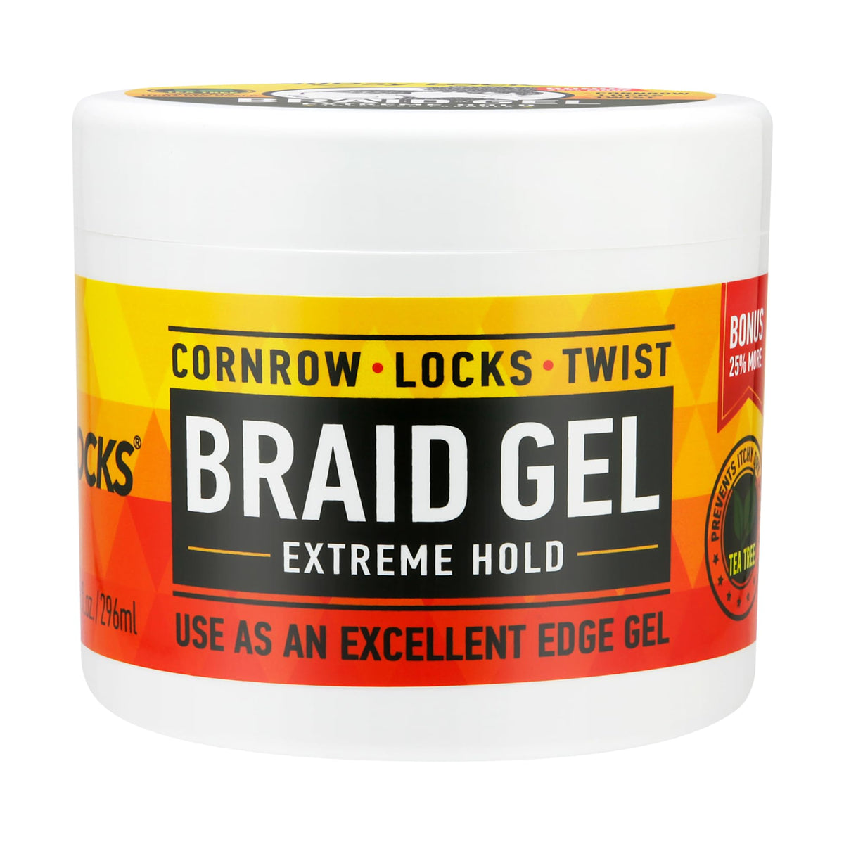 AllDay Locks front jar showing label and 10 oz size, highlights strong hold