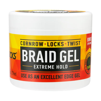 AllDay Locks front jar showing label and 10 oz size, highlights strong hold