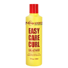 AllDay Locks front packaging 7.7 oz bottle shows product and easy-care styling benefits