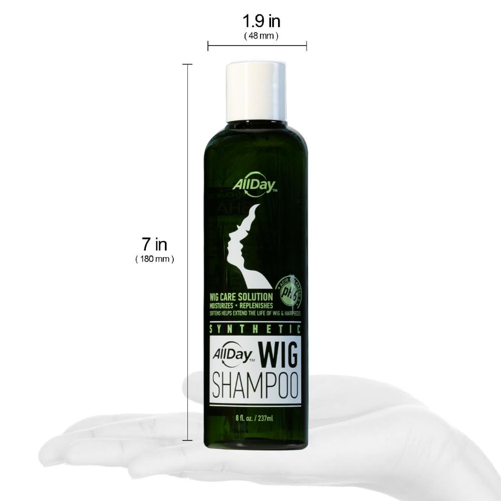 AllDay Locks shampoo lather on synthetic fiber showing gentle foam and softening effect