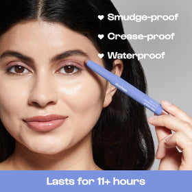 ALLEYOOP application demo of pencil used as shadow and liner for versatile looks