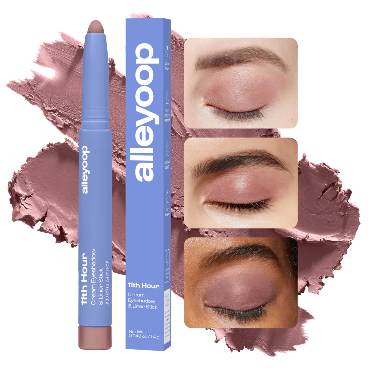 ALLEYOOP close-up creamy texture of tip showing smooth blendability and rich pigment