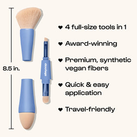 ALLEYOOP close-up of brush head showing soft texture for smooth application