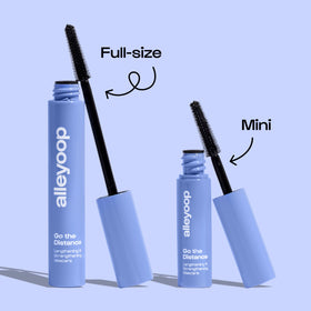 Lifestyle shot applying ALLEYOOP mascara in morning routine for comfortable all-day benefit