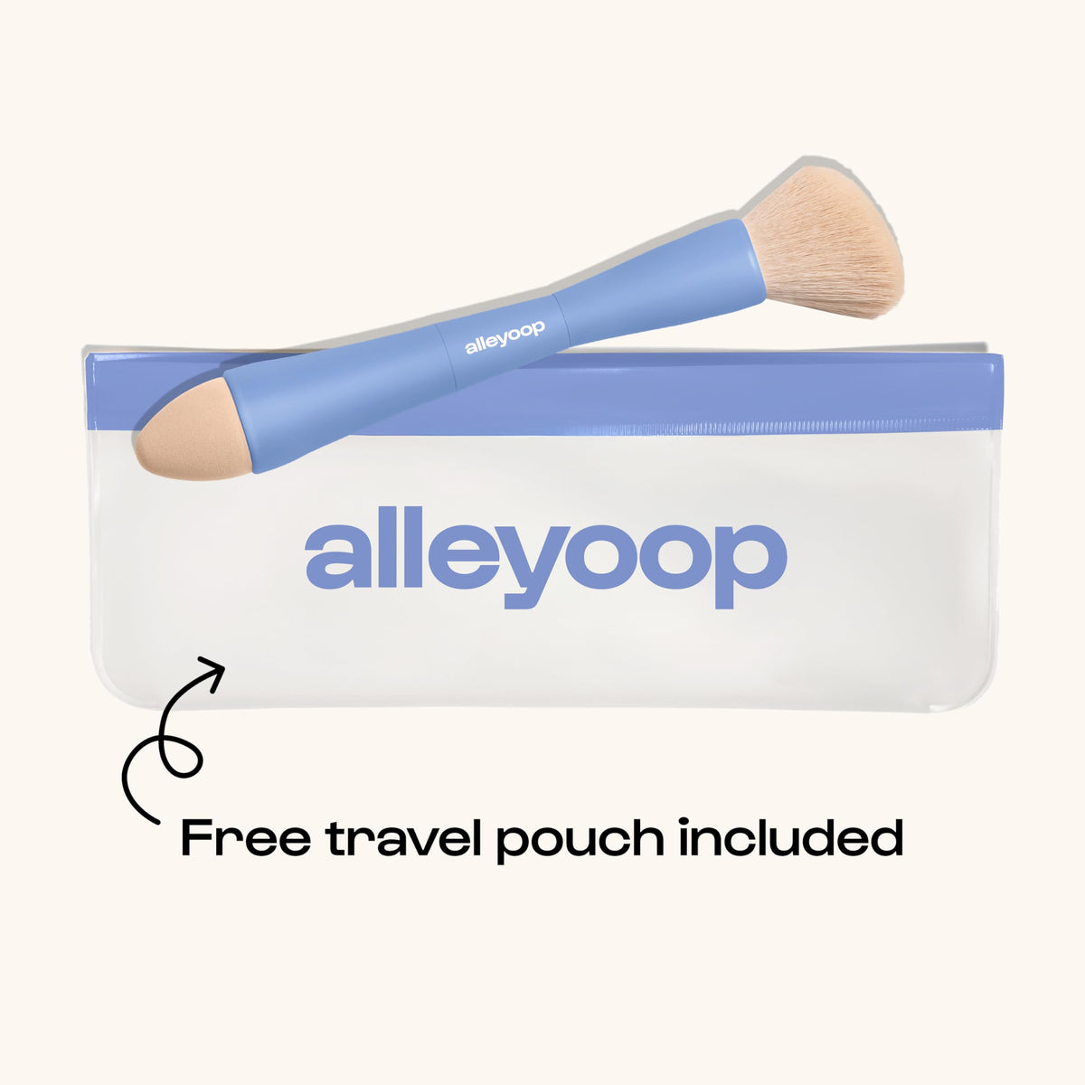 ALLEYOOP label and materials close-up highlighting vegan, latex-free design