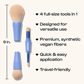 ALLEYOOP bristle close-up highlighting vegan fibers and soft blending benefit