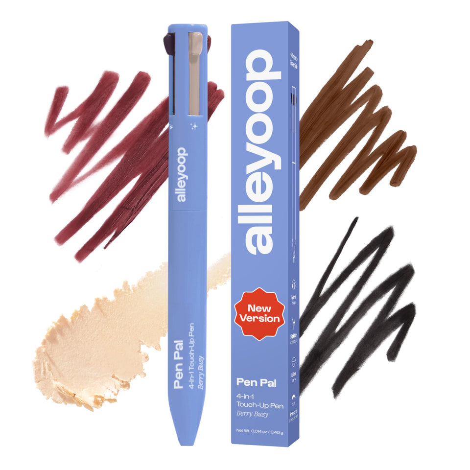 ALLEYOOP Pen Pal front packaging showing compact four-in-one design and benefits