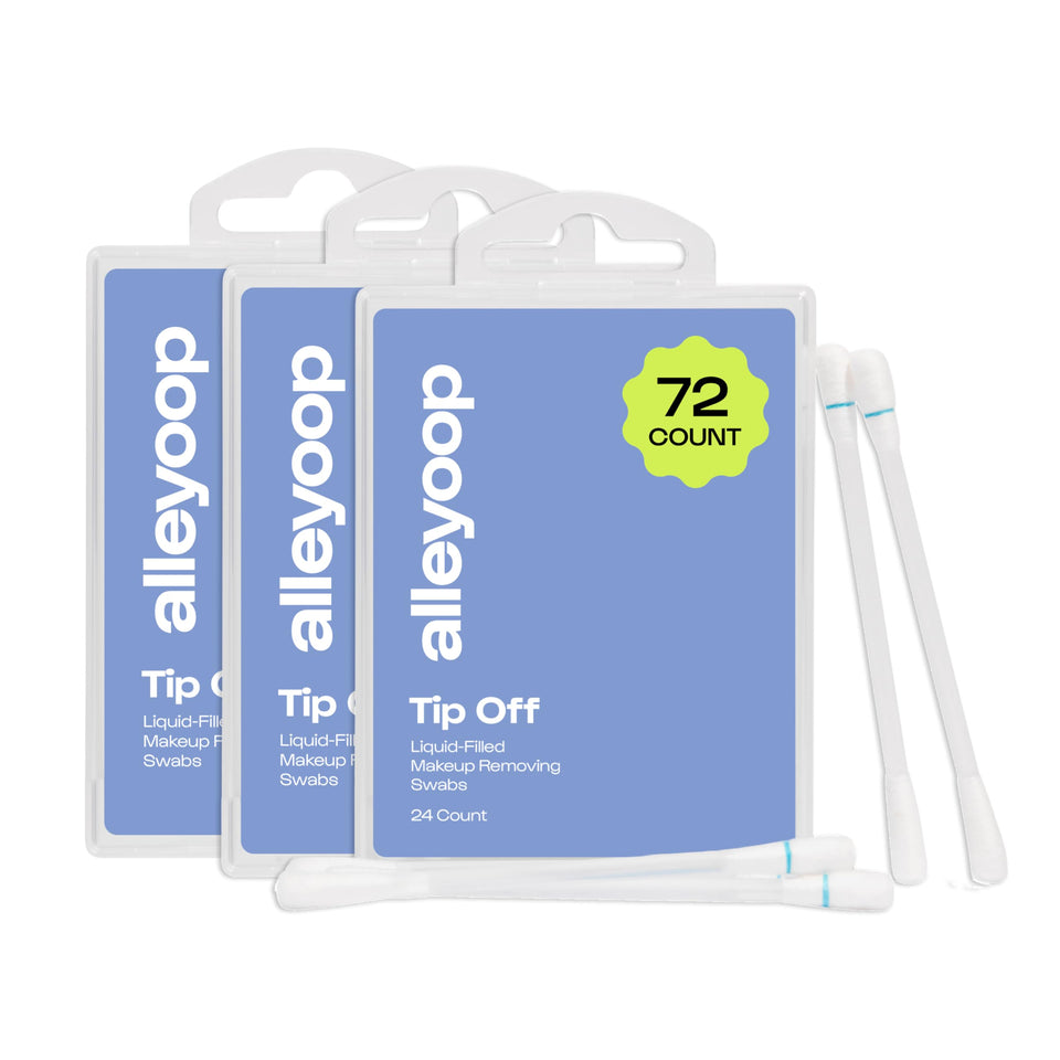 ALLEYOOP front packaging showing compact liquid-filled swabs for quick fixes