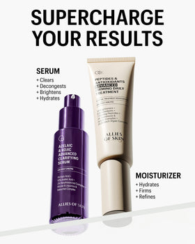 Allies of Skin conceptual before and after image indicating clearer skin