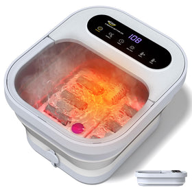ALLJOY foot spa front view showing compact heated tub and controls for convenient relief