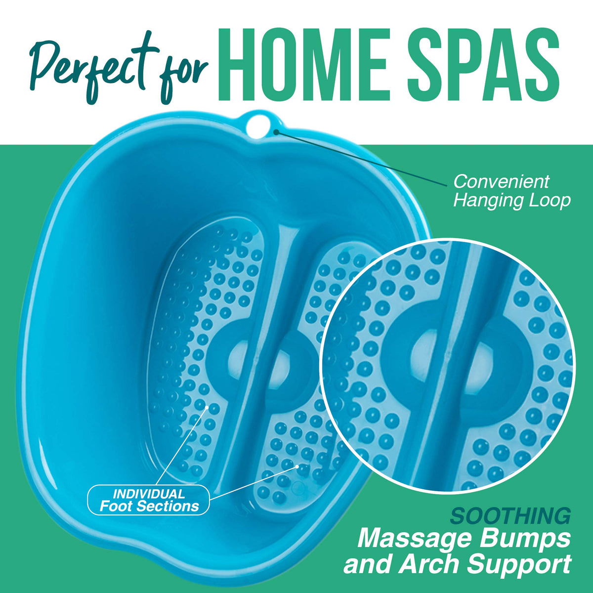 AllSett Health side profile highlighting 7-inch high walls that retain warm soak water