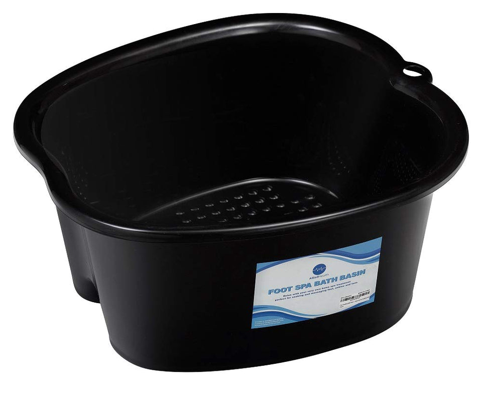 AllSett Health front view of large foot soak basin showing capacity and stability
