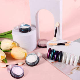 Allstarry transparent jars arranged in the included organizer for tidy storage and portability