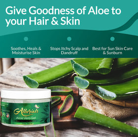 Allurials gel applied to hand demonstrating soothing hydration